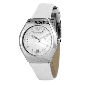 Chronotech White Leather Dress Men's Watch